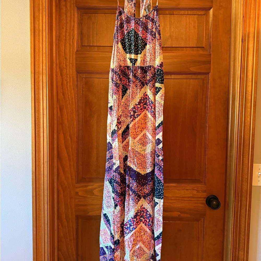 Colorful Geometric Maxi Dress